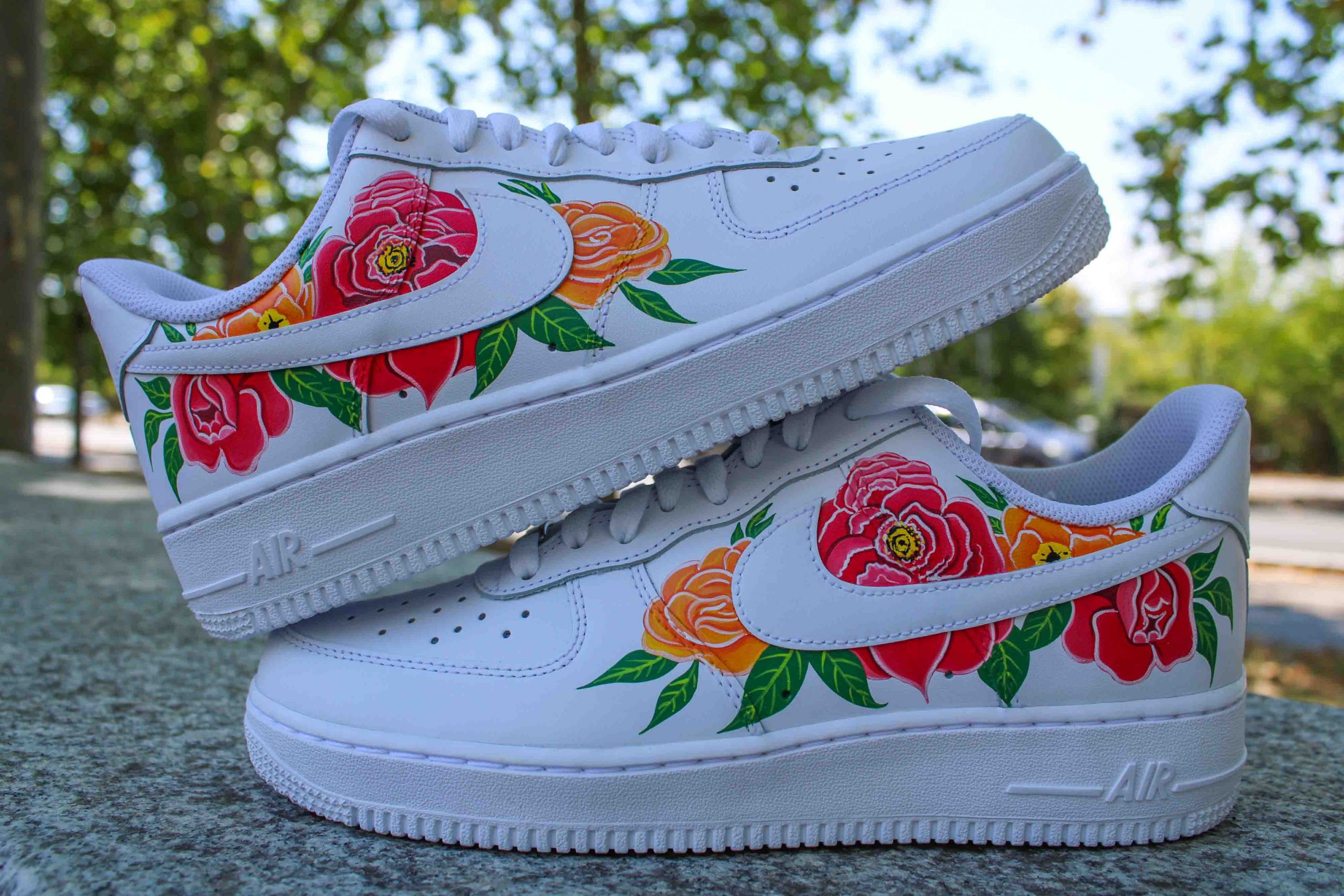 Basket personnalisee fleurs air force one Atelier Custom Lyon